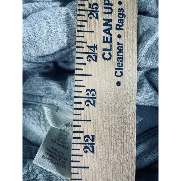 H&M Womens XS Nirvana Gray Hoodie With Green Smiley Graphic Grunge Band Music - Picture 7 of 8